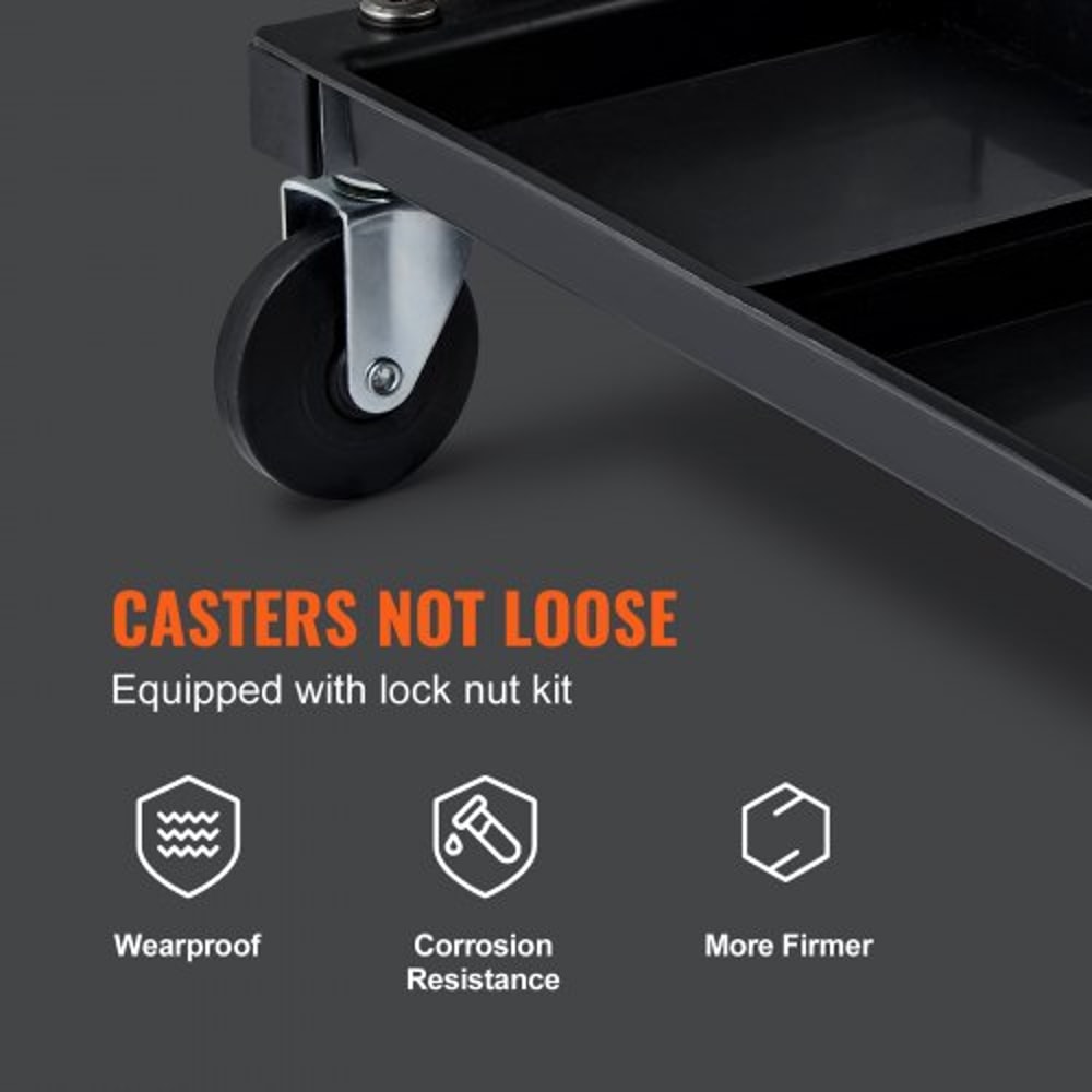 Heavy Duty Rolling Creeper Seat With Tool Tray Storage High Lb Mechanic Stool 5