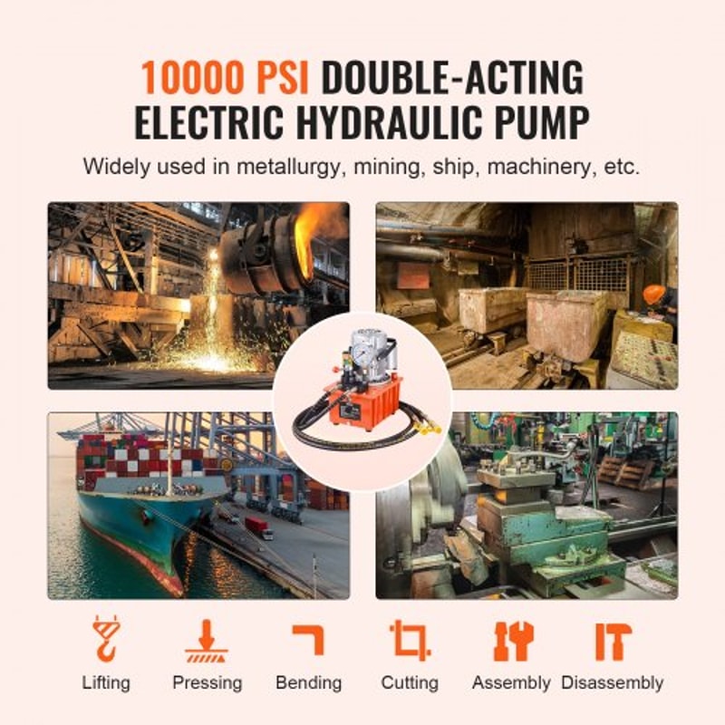 PSI Electric Hydraulic Pump Double Acting Power Unit 5