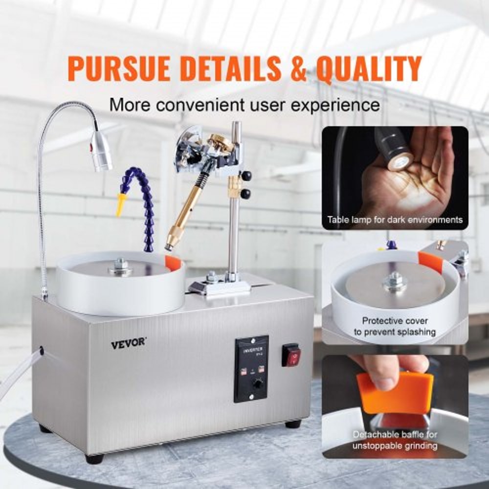 Gem Faceting Machine With Adjustable Speed Precision Polisher For Jade And Jewelry 4