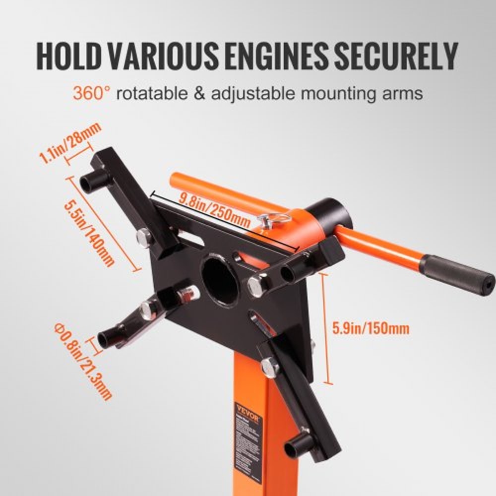 Heavy Duty High Lb Engine Stand With Rotating Head Locking Casters For Auto Repair 2
