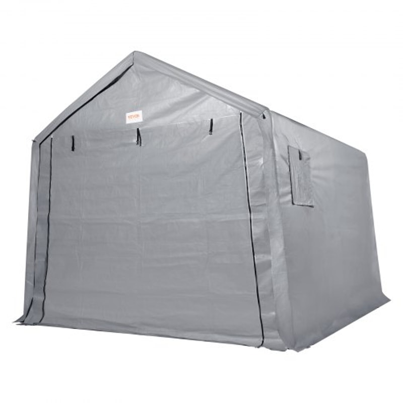 Portable Storage Shed Heavy Duty Outdoor Storage Shelter With RollUp Door Vent Windows 8
