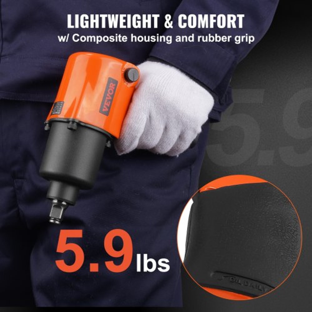 Air Impact Wrench High Lbs High Torque Pneumatic Impact Gun 3
