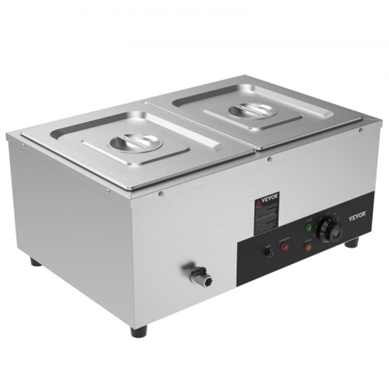 Commercial Food Warmer Electric Steam Table Stainless Steel Buffet Bain Marie 9