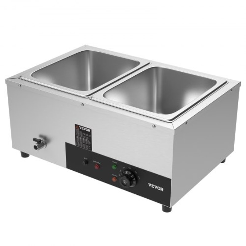 Commercial Food Warmer Electric Steam Table Stainless Steel Buffet Bain Marie 7