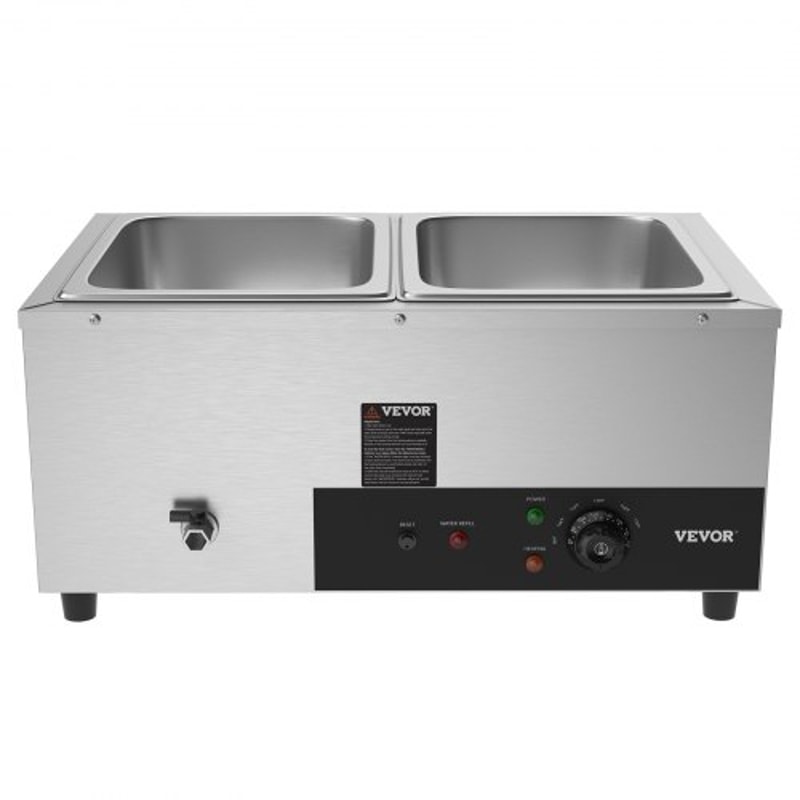 Commercial Food Warmer Electric Steam Table Stainless Steel Buffet Bain Marie 8