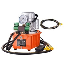 electric hydraulic pump double acting power unit with foot pedal