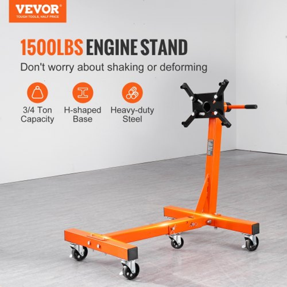 Heavy Duty Engine Stand with Rotation and Folding Design