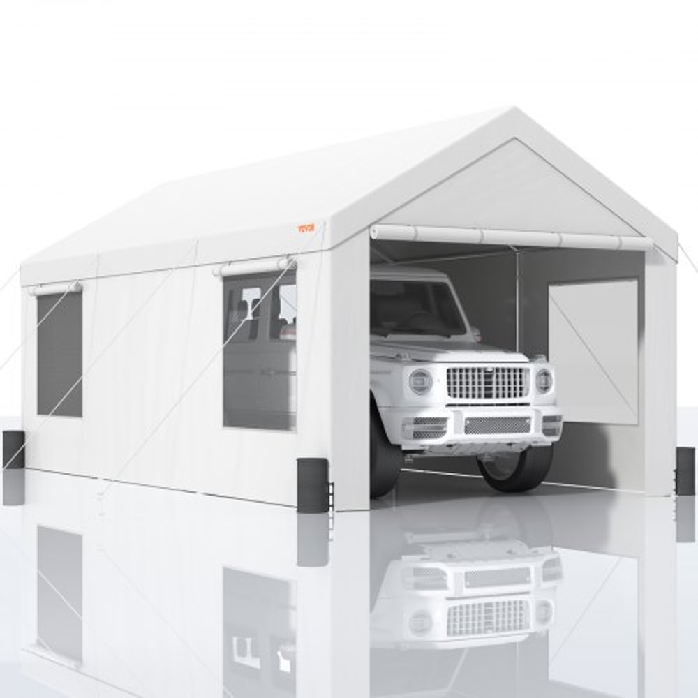 Heavy Duty Carport Canopy With Removable Walls Ventilated Windows 0
