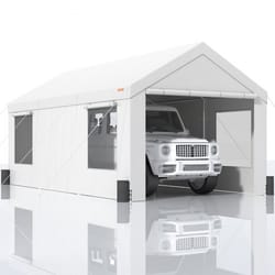 heavy duty carport canopy with removable walls & ventilated windows