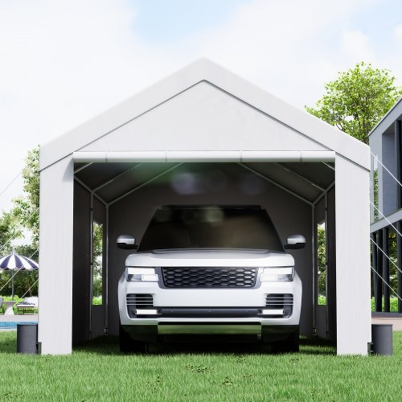 Heavy Duty Carport Canopy With Removable Walls Ventilated Windows 6