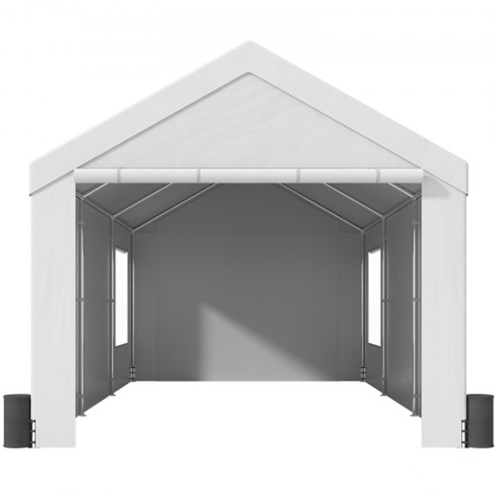 Heavy Duty Carport Canopy With Removable Walls Ventilated Windows 7