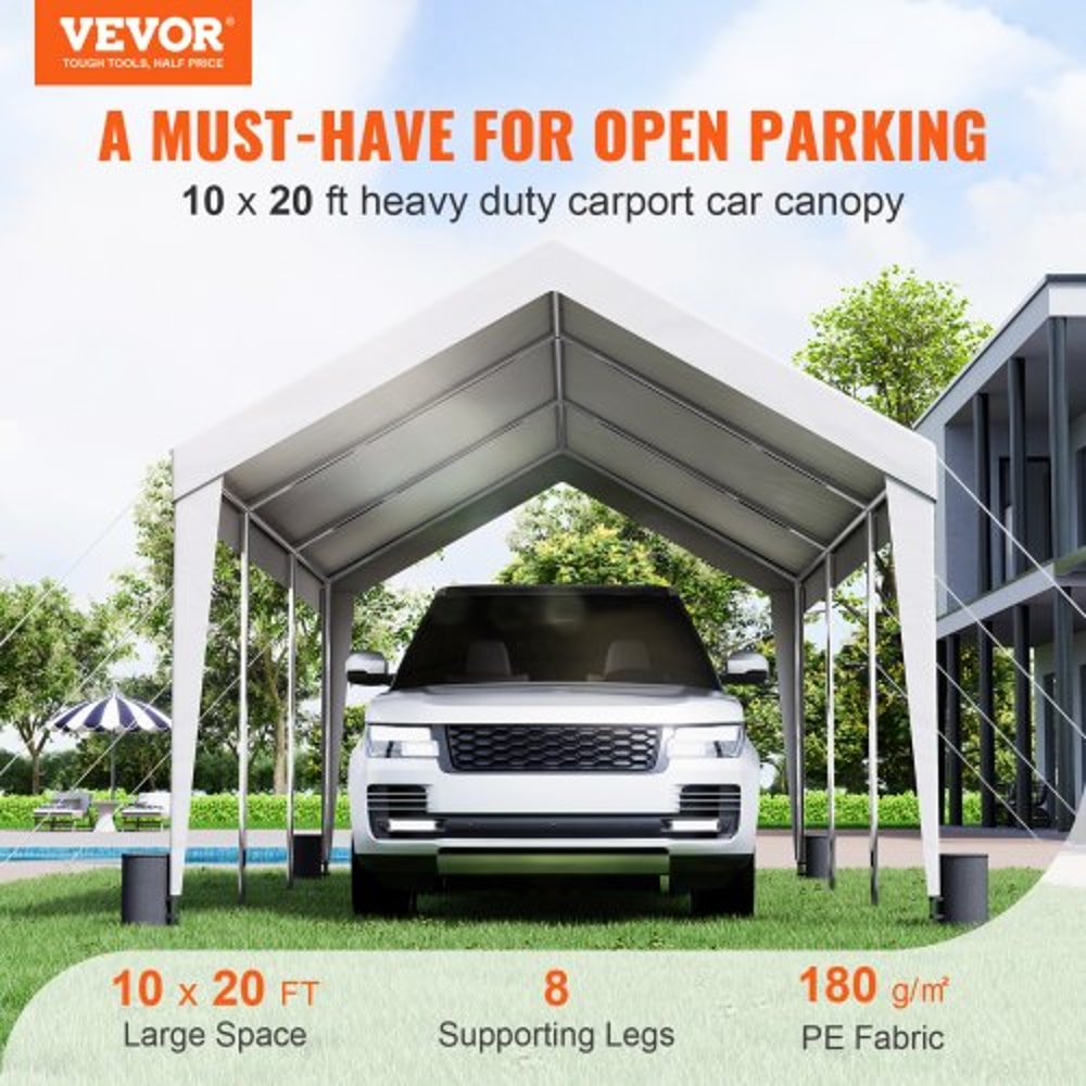 Heavy Duty Portable Carport Shelter Waterproof UV Resistant Garage Tent For SUV Truck Boat 2
