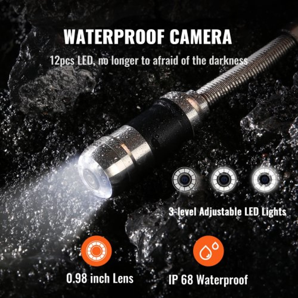 Sewer Camera Locator Drain Inspection Camera With DVR And Screen 1