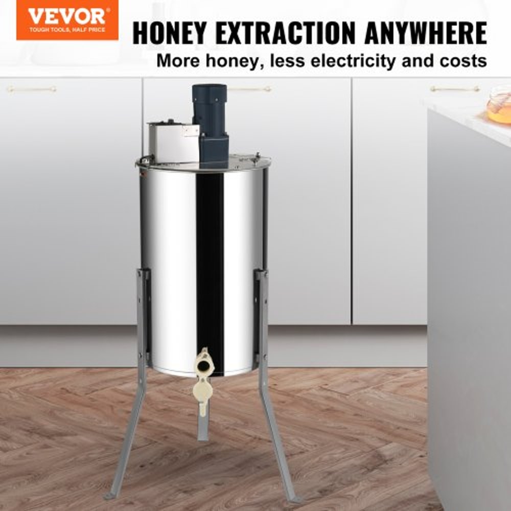 Heave Duty Electric Honey Extractor Frame Stainless Steel Honey Spinner with Adjustable Stand