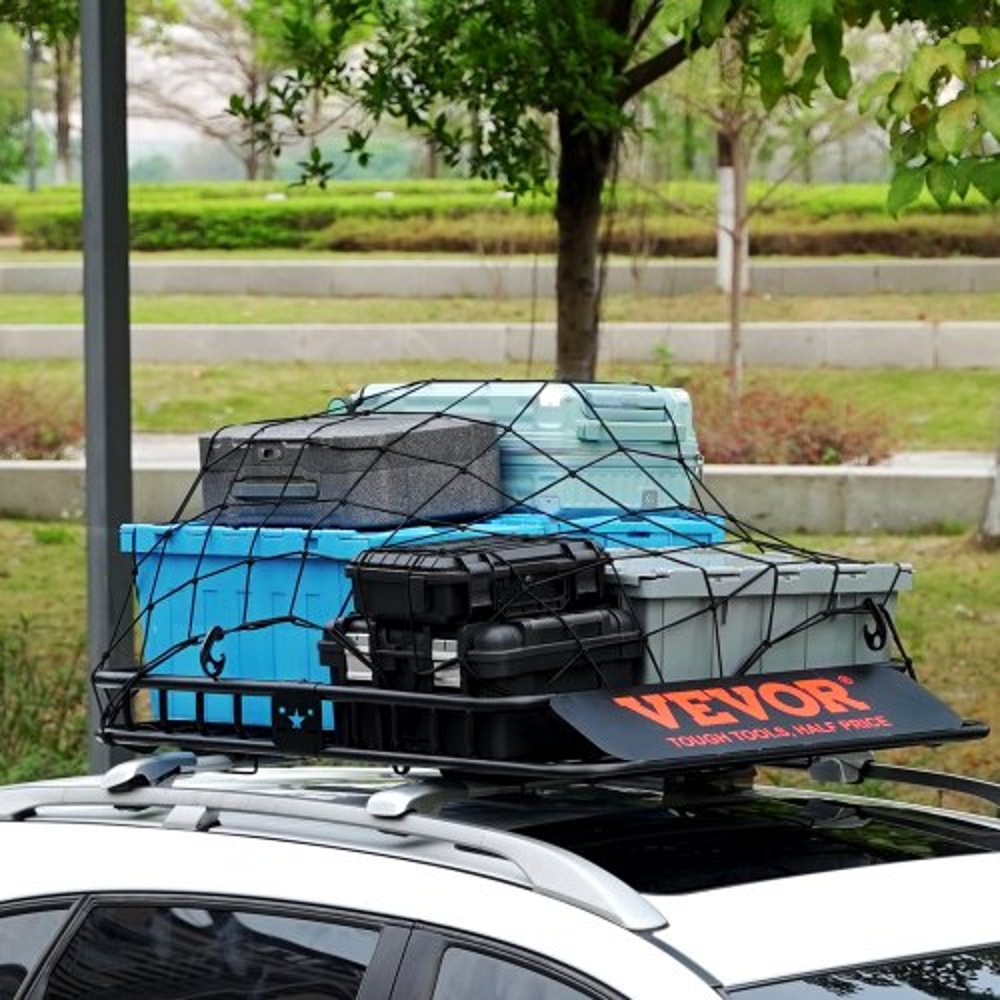 HeavyDuty Roof Rack Cargo Basket High LBS Universal Rooftop Cargo Carrier For SUV Truck 5