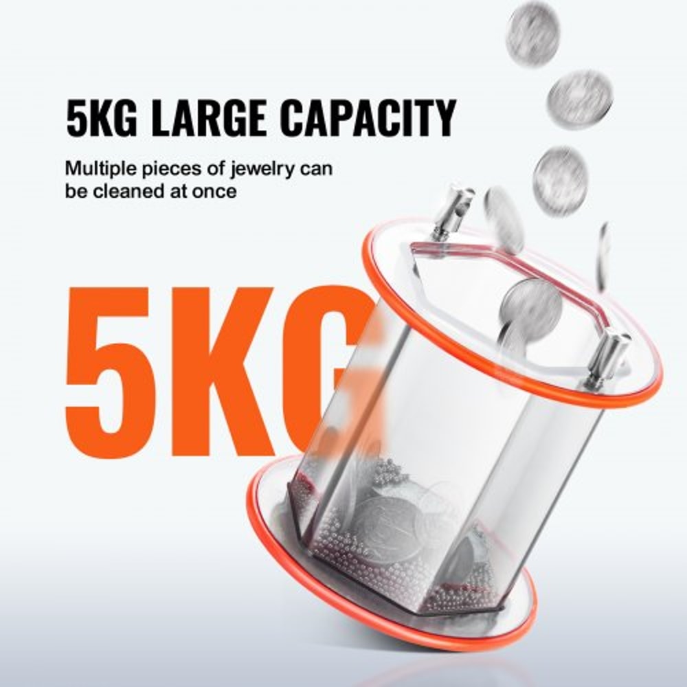 Jewelry Polisher Tumbler Rotary Finishing Machine With Timer And Speeds 4