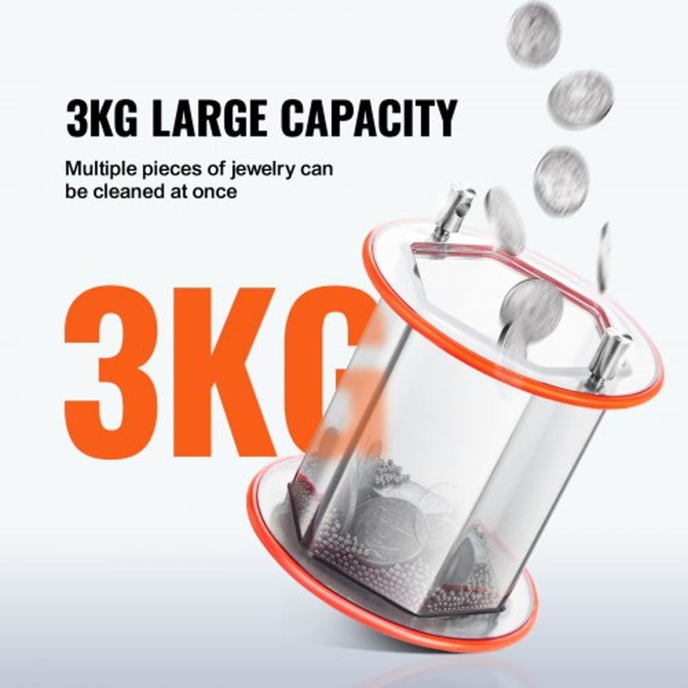 Jewelry Polisher Tumbler Machine With Timer Speeds For Professional Finishing 4