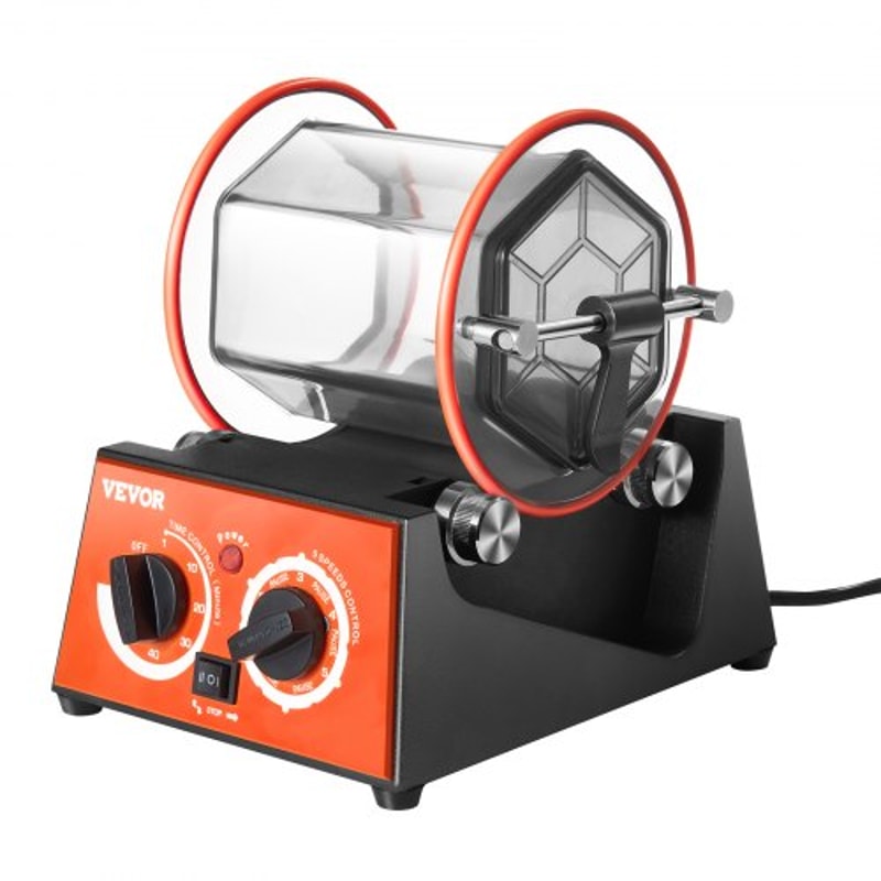 Jewelry Polisher Tumbler Machine With Timer Speeds For Professional Finishing 8