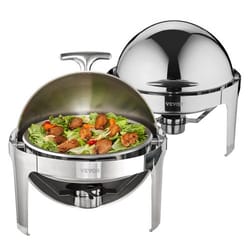 roll top chafing dish set stainless steel buffet food warmer with lid