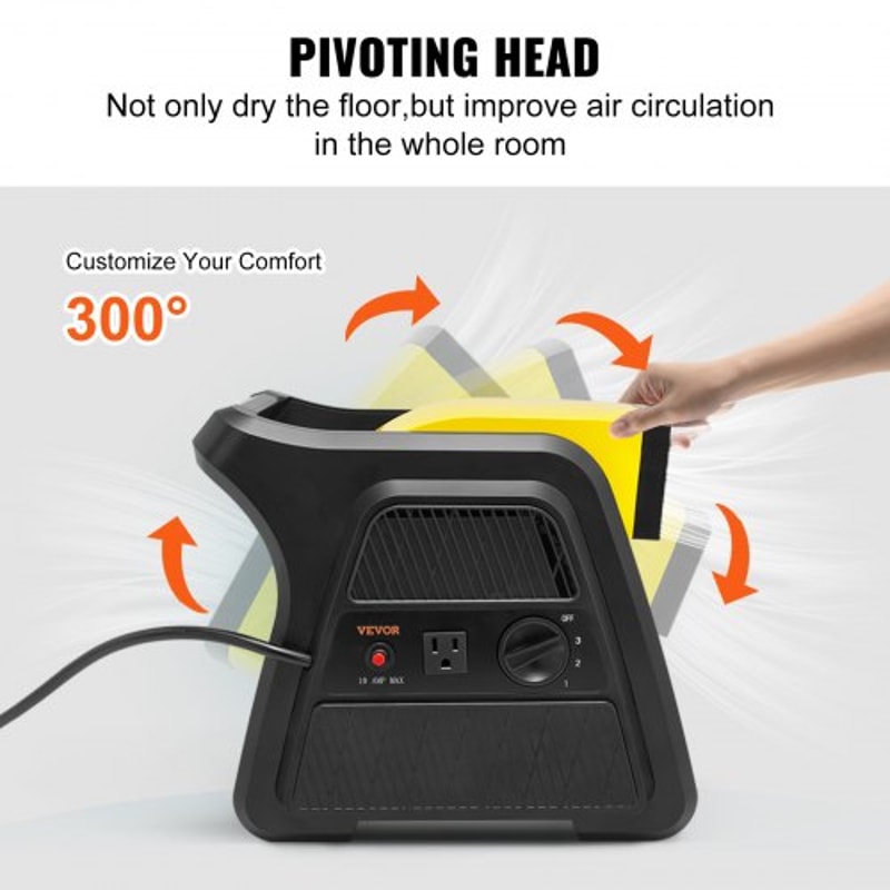 High Velocity Floor Blower CFM Portable Air Mover Fan With High Velocity Floor Blower CFM 3