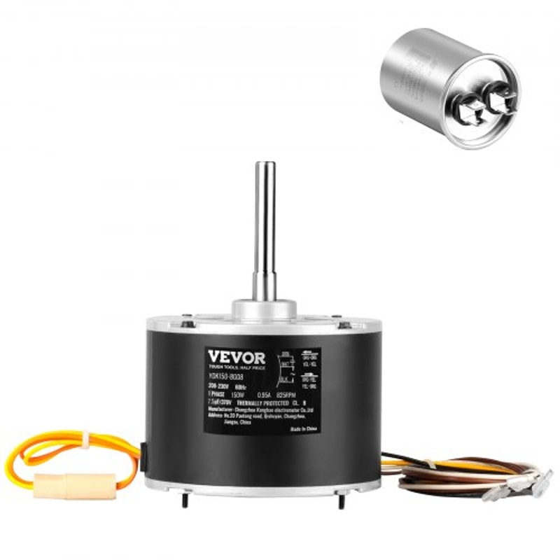 Condenser Fan Motor RPM Reversible AC Replacement Motor with Capacitor