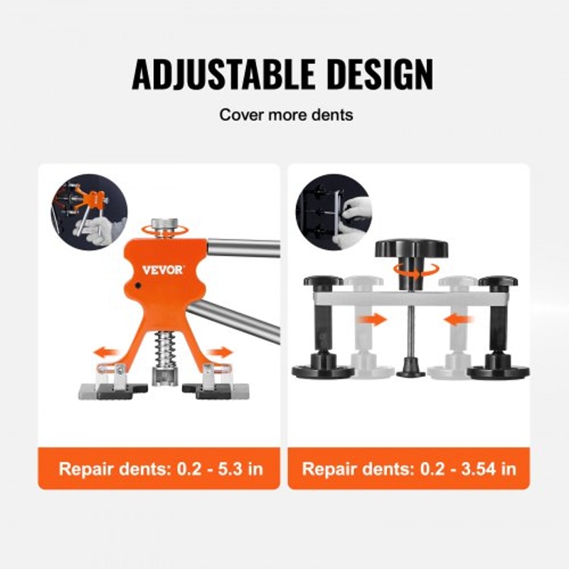 Paintless Dent Repair Kit With Golden Lifter Bridge Puller Slide Hammer Tools 3