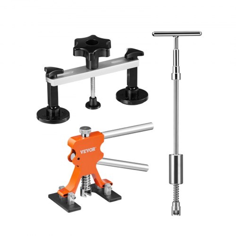 Paintless Dent Repair Kit With Golden Lifter Bridge Puller Slide Hammer Tools 10