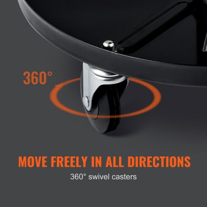 Adjustable Rolling Mechanic Stool With Tool Tray High Lb Capacity Garage Creeper Seat 5