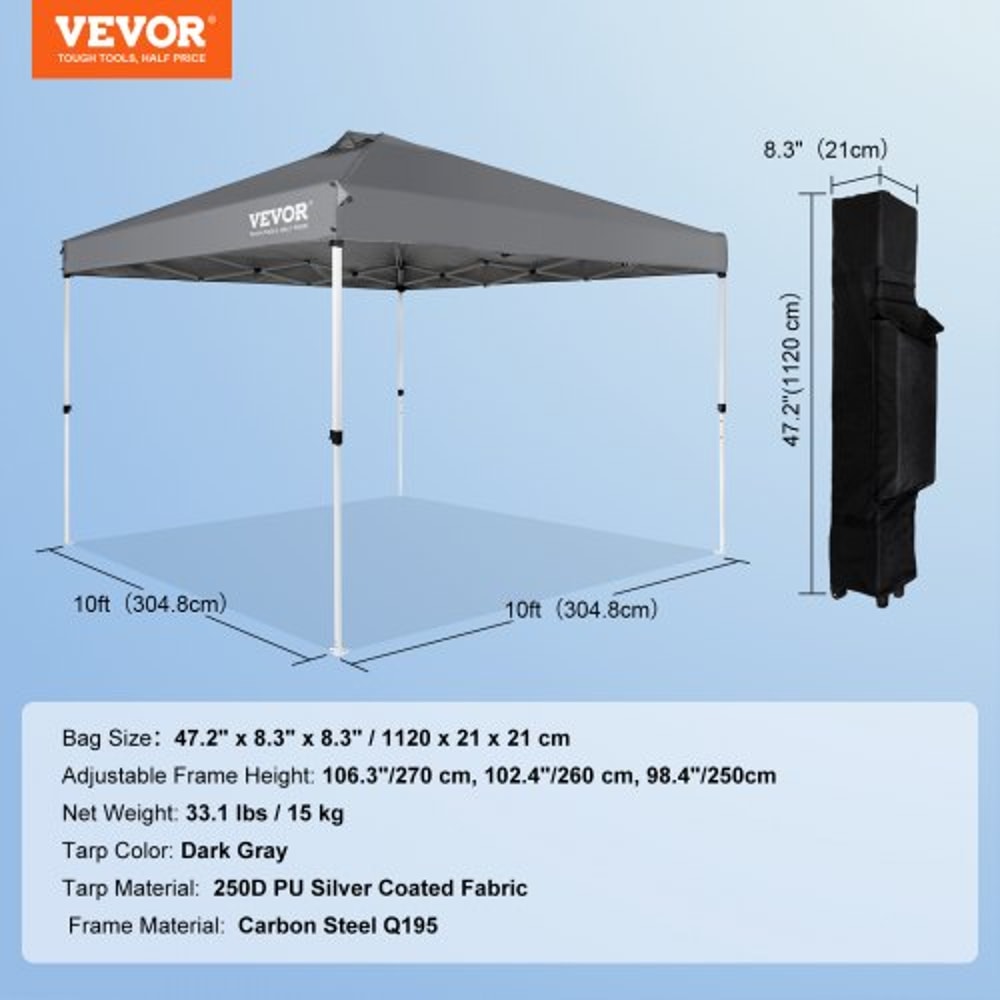 Heavy Duty Pop Up Canopy Tent Waterproof UV Protection With Roller Bag And Sandbags 6