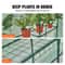 WalkIn Greenhouse With Shelves Portable Outdoor Plant House With Steel Frame PE Cover 5