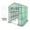 WalkIn Greenhouse With Shelves Portable Outdoor Plant House With Steel Frame PE Cover 10