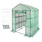 WalkIn Greenhouse With Shelves Portable Outdoor Plant House With Steel Frame PE Cover 10