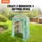 WalkIn Portable Greenhouse With Shelves Heavy Duty Steel Frame UV PE Cover For Outdoor Gardening 2