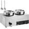 Dual Pot Electric Soup Warmer Stainless Steel Commercial Bain Marie Food Warmer