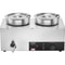 Dual Pot Electric Soup Warmer Stainless Steel Commercial Bain Marie Food Warmer