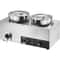 Dual Pot Electric Soup Warmer Stainless Steel Commercial Bain Marie Food Warmer