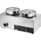 Dual Pot Electric Soup Warmer Stainless Steel Commercial Bain Marie Food Warmer