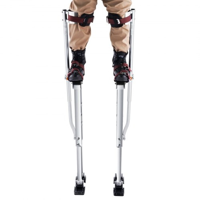 Adjustable Drywall Stilts Aluminum Work Stilts with Knee Pads & Non Slip Base