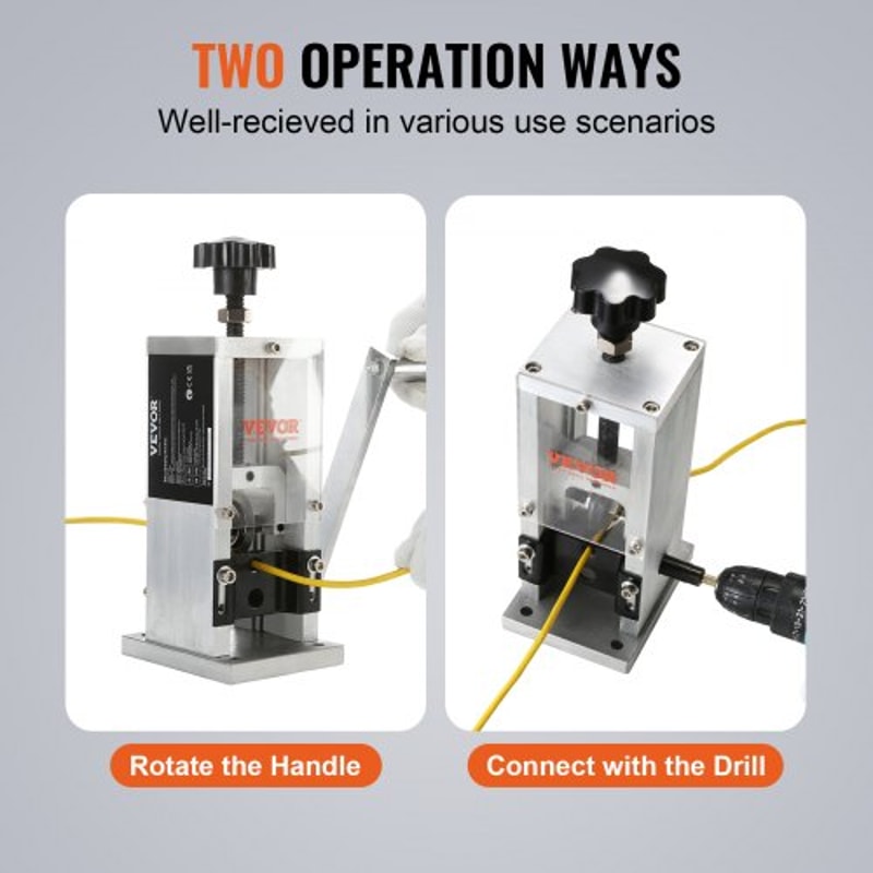 Heavy Duty Manual Wire Stripping Machine With Drill Power Adjustable Copper Wire Stripper Tool 5