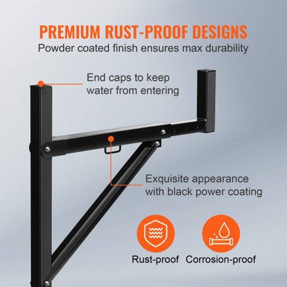 Heavy Duty Adjustable Truck Ladder Rack Steel Bed Rack High Lb Capacity For Kayak Lumber Surfboard 4