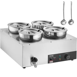 commercial electric soup warmer pot stainless steel bain marie food station