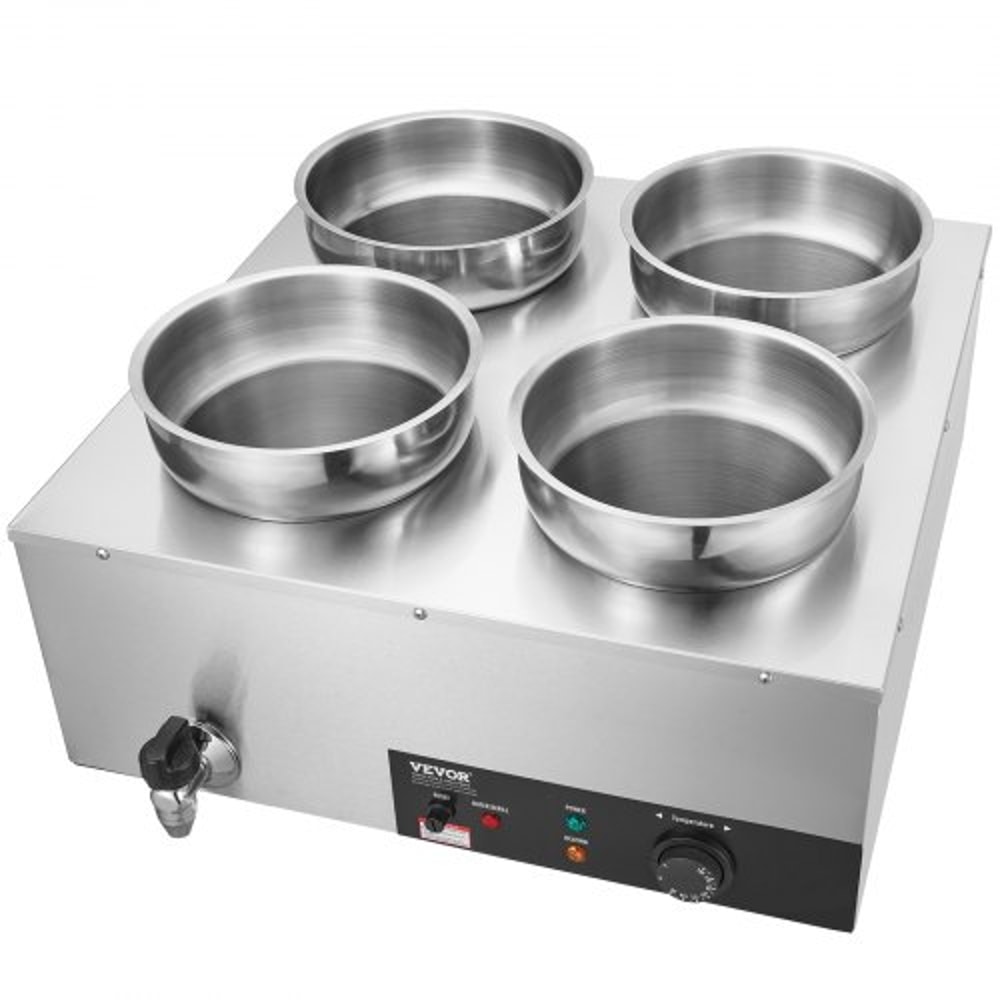 Commercial Electric Soup Warmer Pot Stainless Steel Bain Marie Food Station 10