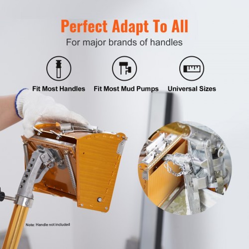 Drywall Flat Box Quick Clean Aluminum Mud Box With Stainless Steel Blades 5