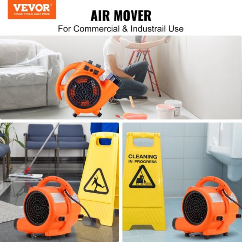 Portable Air Mover Fan CFM Carpet Dryer With Timer Angles For Fast Drying 1