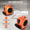 Portable Air Mover Fan CFM Carpet Dryer With Timer Angles For Fast Drying 5