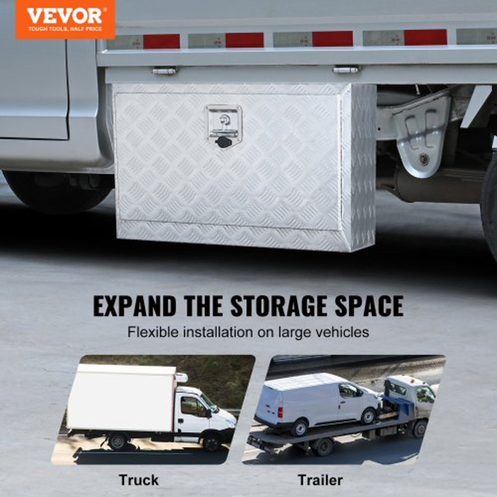 Heavy Duty Aluminum Underbody Truck Tool Box Waterproof Lockable Storage 1