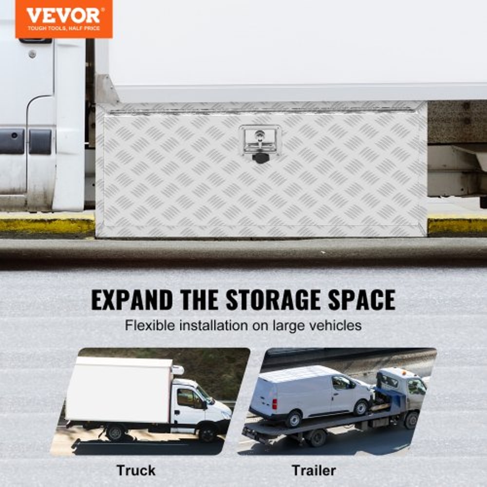 Heavy Duty Aluminum Underbody Truck Tool Box Waterproof Lockable Storage for Pickup Trailer