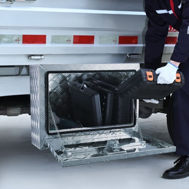 Heavy Duty Aluminum Underbody Truck Tool Box Waterproof Pickup Small Storage Box With Lock 7