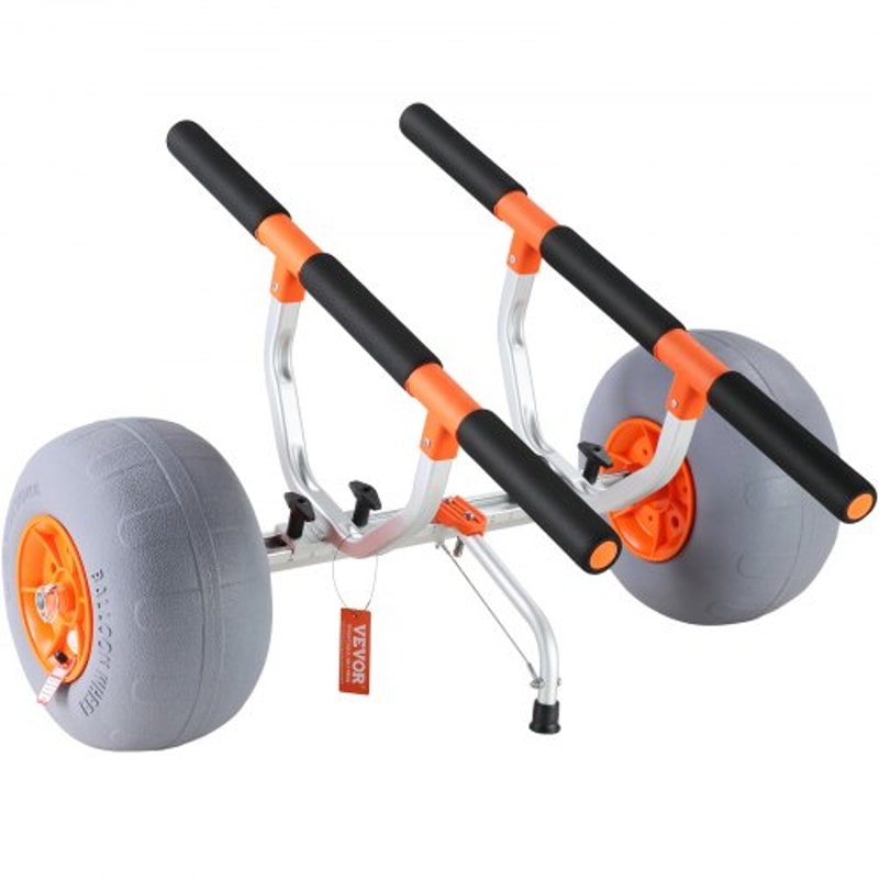 Heavy Duty Kayak Cart Foldable Canoe Trolley With Wheels Adjustable Carrier 9