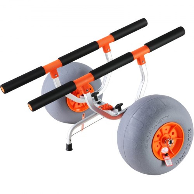 Heavy Duty Kayak Cart Foldable Canoe Trolley With Wheels Adjustable Carrier 8